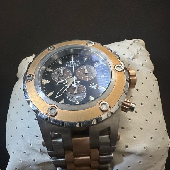 Invicta Men's 52mm Reserve Subaqua Black/Gold SS Chronograph Quartz Watch 5215 - Picture 3 of 14